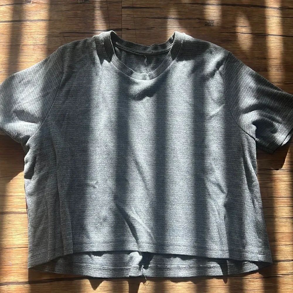 Medium Grey Sparrow Oversized Crop